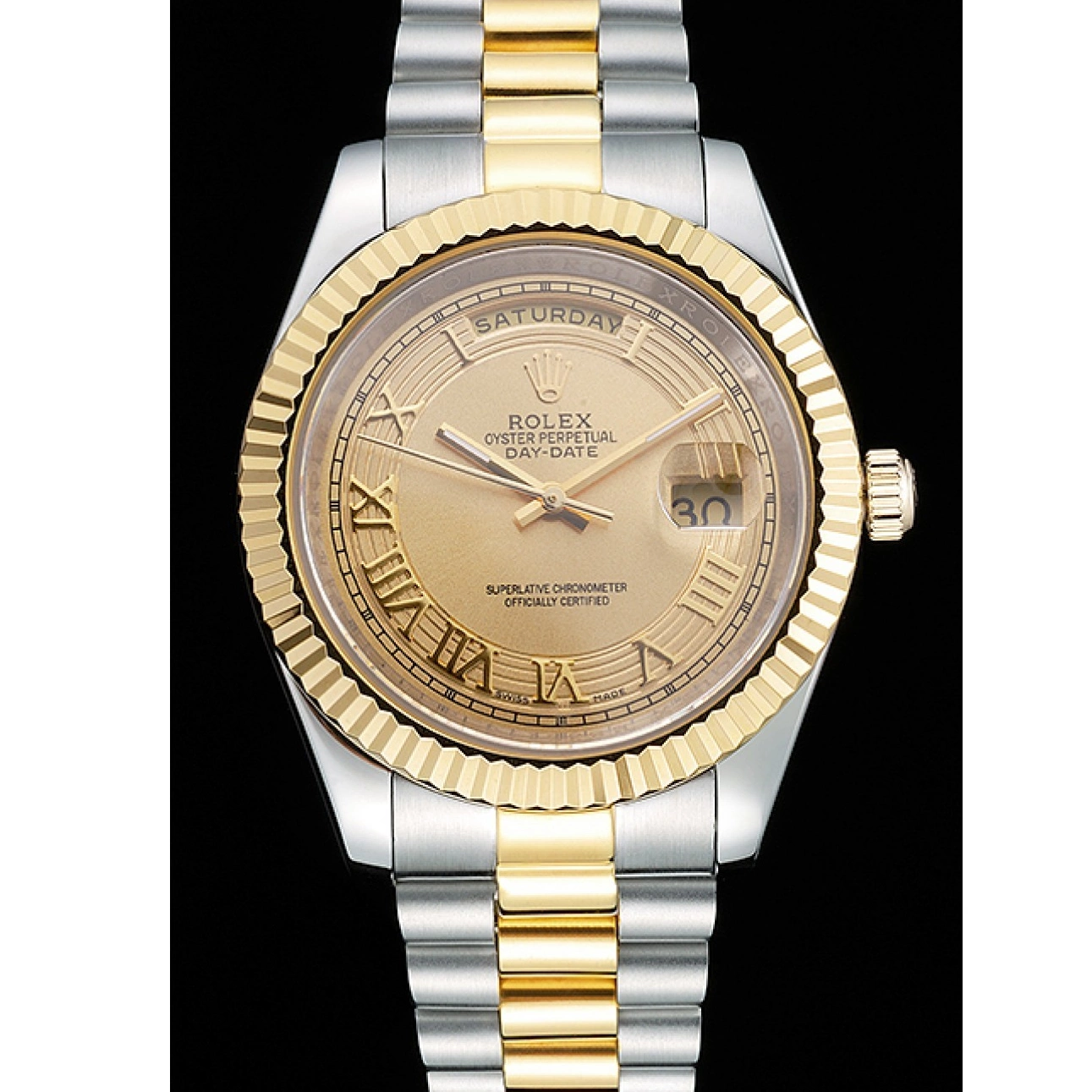 Good copy rolex watches Tone Rolex 18k Two Steel Day-Date Gold Gold Plated Stainless Dial 0614